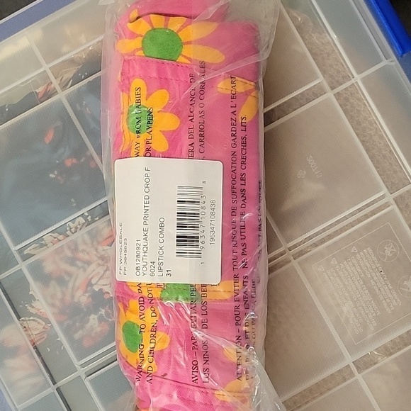 FREE PEOPLE YOUTHQUAKE PRINTED CROPS IN LIPSTICK COMBO•31 - Picture 9 of 9